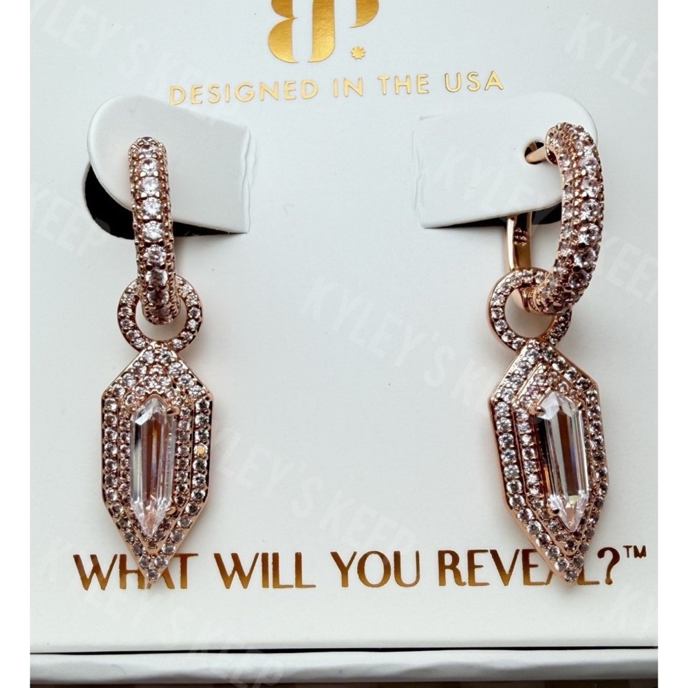 Bomb Party April Earrings - ER74439 Heaven In Sparkle - Rose Gold Plated